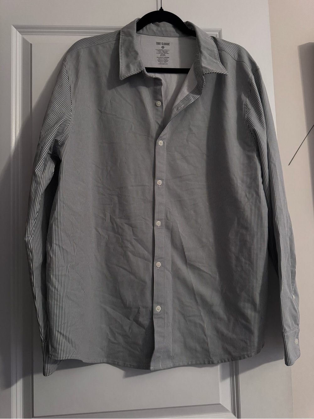 Men's Classic Stripe Button-Down Shirt - Gray/White
